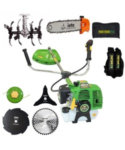 Motocoasa pe benzina PARTNERPRO DX52E, 2T, 5,5 CP, 10000rpm+ Cultivator+ Cap drujba