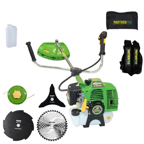 Motocoasa pe benzina PARTNERPRO DX52E, 2T, 5,5 CP, 10000rpm+ Cultivator+ Cap drujba