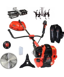 Motocoasa pe benzina YAMAMOTO YBC-57, 2T, 6 CP, 10000rpm+ prasitoare+ cultivator