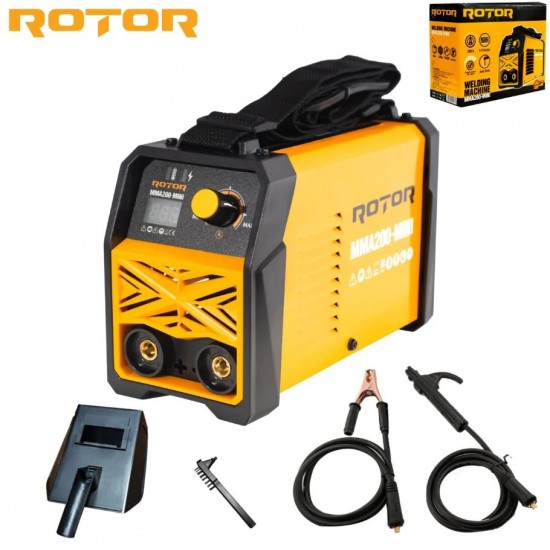 Aparat de sudura LCD Color ROTOR MMA200-MIN, 200 A