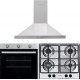 Pachet incorporabil Hausberg Cuptor HB-8053IN, Electric, Putere 2225 W, 71 l, 6 Functii, Ventilatie, Timer, Plita incorporabila HB-556IN, Gaz, 4 arzatoare, Sistem siguranta GAZ, fonta, Hota decorativa HB-1260, absorbtie 450 m3/h, 1 motor, 60 cm, Inox