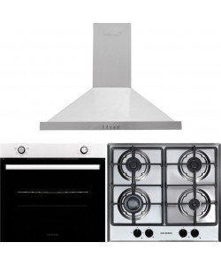 Pachet incorporabil Hausberg Cuptor HB-8051IN, Electric, Putere 2000 W, 76 l, 4 Functii, Plita incorporabila HB-556IN, Gaz, 4 arzatoare, Sistem siguranta GAZ, Gratar din fonta, Hota decorativa HB-1260, absorbtie 450 m3/h, 1 motor, 60 cm, Inox