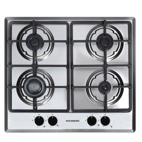 Pachet incorporabil Hausberg Cuptor HB-8051IN, Electric, Putere 2000 W, 76 l, 4 Functii, Plita incorporabila HB-556IN, Gaz, 4 arzatoare, Sistem siguranta GAZ, Gratar din fonta, Hota decorativa HB-1260, absorbtie 450 m3/h, 1 motor, 60 cm, Inox