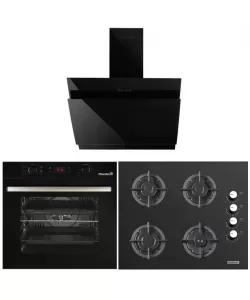 Pachet incorporabil HAUSBERG Cuptor electric HB-8054NG, Clasa A, 71L, 2225W, sticla, termostat, timer, 7 functii, ventilatie, Plita HB-567NG, Gaz, 4 arzatoare, siguranta, fonta, Hota decorativa HB-1385, 650 mc/h, 60 cm, Touch, Filtru aluminiu, Negru Pachet incorporabil HAUSBERG Cuptor electric HB-8054NG, Clasa A, 71L, 2225W, sticla, termostat, timer, 7 functii, ventilatie, Plita HB-567NG, Gaz, 4 arzatoare, siguranta, fonta, Hota decorativa HB-1385, 650 mc/h, 60 cm, Touch, Filtru aluminiu, Negru