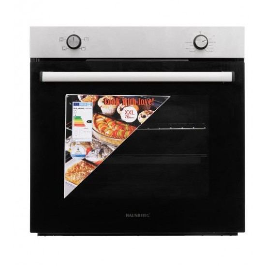 Pachet incorporabil HAUSBERG Cuptor HB-8051IN, Electric, Putere 2000 W, 76 l, 4 Functii, Plita incorporabila HB-556IN, Gaz, 4 arzatoare, Sistem siguranta GAZ, fonta, Inox, Hota telescopica HB-1285NG, absorbtie 420 m3/h, 2 motoare, 60 cm, Inox-Negru