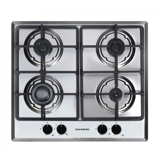 Pachet incorporabil HAUSBERG Cuptor HB-8051IN, Electric, Putere 2000 W, 76 l, 4 Functii, Plita incorporabila HB-556IN, Gaz, 4 arzatoare, Sistem siguranta GAZ, fonta, Inox, Hota telescopica HB-1285NG, absorbtie 420 m3/h, 2 motoare, 60 cm, Inox-Negru