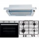 Pachet incorporabil Cuptor electric Hausberg HB-8053IN, Clasa A, 71L, 2225W, Negru/Inox, Plita Incorporabila HB-555, 4 arzatoare, Gaz, Inox, Hota incorporabila telescopica HB-1280, Putere de absorbtie 280 m3/h, 1 motor, 60 cm, Alb