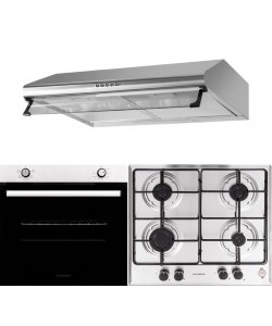Pachet incorporabil Cuptor electric Hausberg HB-8051IN, Clasa A, 76L, 2000W, Negru/Inox, Plita Incorporabila HB-555, 4 arzatoare, Gaz, Inox, Hota incorporabila decorativa HB-1220, Putere de absorbtie 450 m3/h, 2 motoare, 60 cm, Inox