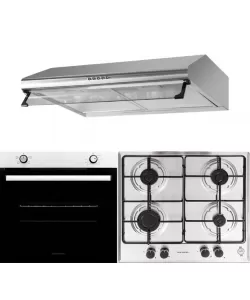 Pachet incorporabil Cuptor electric Hausberg HB-8051IN, Clasa A, 76L, 2000W, Negru/Inox, Plita Incorporabila HB-555, 4 arzatoare, Gaz, Inox, Hota incorporabila decorativa HB-1220, Putere de absorbtie 450 m3/h, 2 motoare, 60 cm, Inox