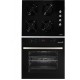 Pachet Incorporabil Cuptor electric Hausberg HB-8054NG, Clasa A, 71L, 2225W, Negru, Plita Incorporabila HB-563NG, 4 arzatoare, Gaz, Sticla, Negru