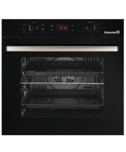 Pachet Incorporabil Cuptor electric Hausberg HB-8054NG, Clasa A, 71L, 2225W, Negru, Plita Incorporabila HB-563NG, 4 arzatoare, Gaz, Sticla, Negru