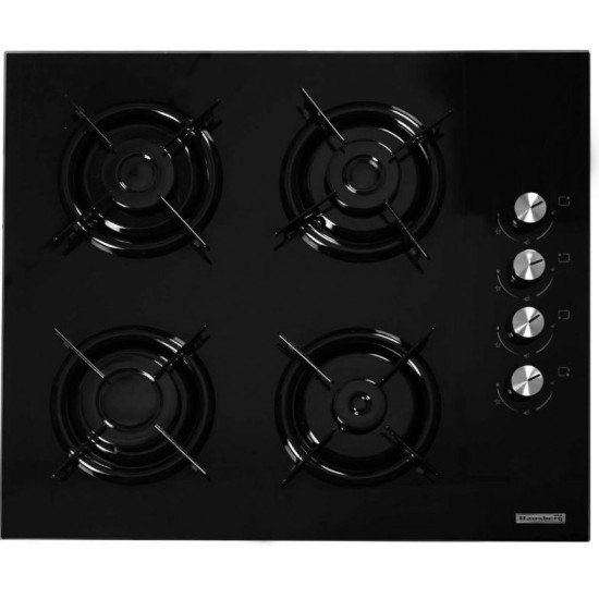Pachet Incorporabil Cuptor electric Hausberg HB-8054NG, Clasa A, 71L, 2225W, Negru, Plita Incorporabila HB-563NG, 4 arzatoare, Gaz, Sticla, Negru