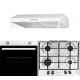 Pachet Cuptor Incorporabil Hausberg HB-8051IN, Electric, 76 l, 4 Functii, Clasa A + Plita Incorporabila Hausberg HB-555, 4 arzatoare, Gaz, Inox + Hota traditionala Hausberg HB-1225, 420 m3/h, 2 motoare, 60 cm, Alb