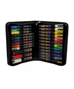 Mapa UNI Posca echipata cu 24 markere, 26x18x5.5cm Mapa UNI Posca echipata cu 24 markere, 26x18x5.5cm