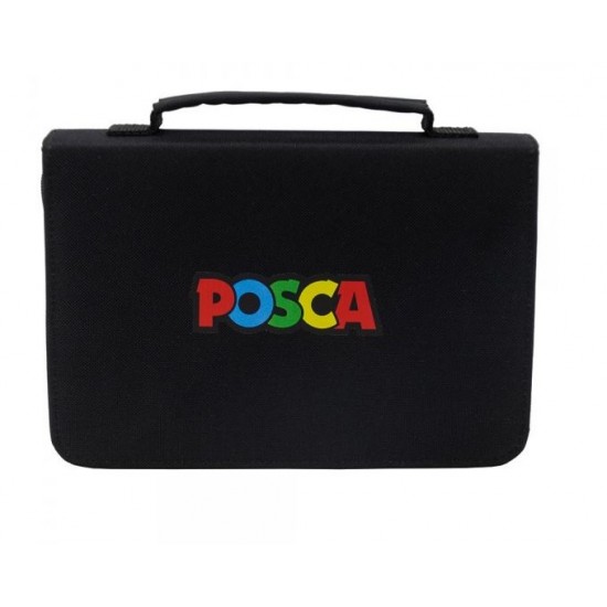 Mapa UNI Posca echipata cu 24 markere, 26x18x5.5cm