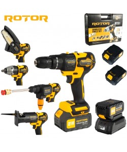 Multifunctional 5 in 1 pe acumulator ROTOR RTS1, 24000 rot/min, 21V/3Ah, Brushless