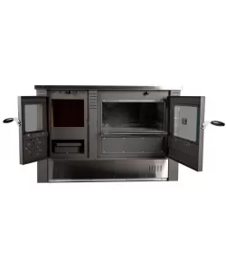 Soba pe Lemne cu Plita si Cuptor, Evacuare Dreapta, din Inox Soba pe Lemne cu Plita si Cuptor, Evacuare Dreapta, din Inox