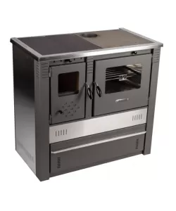 Soba pe Lemne cu Plita si Cuptor, Evacuare Dreapta, din Inox Soba pe Lemne cu Plita si Cuptor, Evacuare Dreapta, din Inox