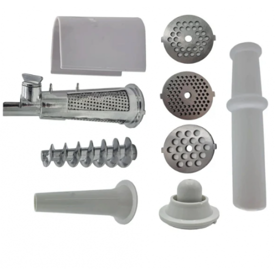 Masina de tocat carne electrica, Inox, 1400W, 100Kg/Ora, Extra Accesorii incluse