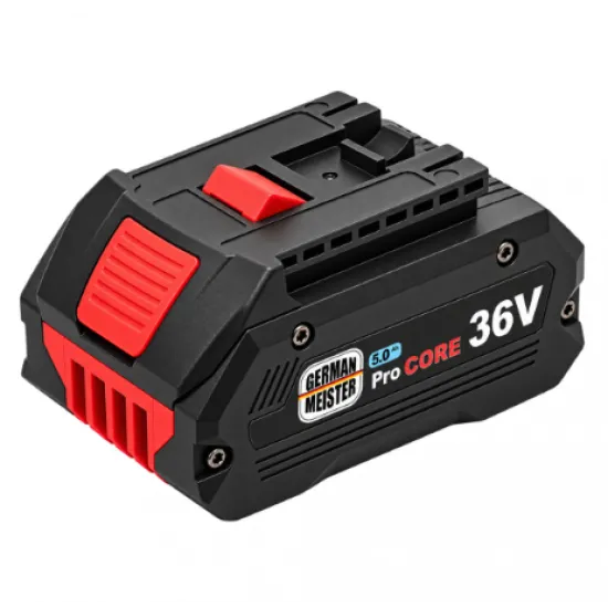 Acumulator German Meister 36V 5.0Ah CORE Pro Li-Ion, Compatibil Bosch, Indicator Nivel Baterie