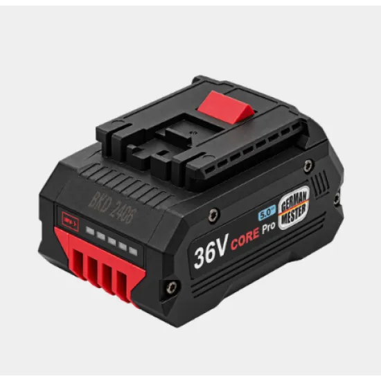 Acumulator German Meister 36V 5.0Ah CORE Pro Li-Ion, Compatibil Bosch, Indicator Nivel Baterie