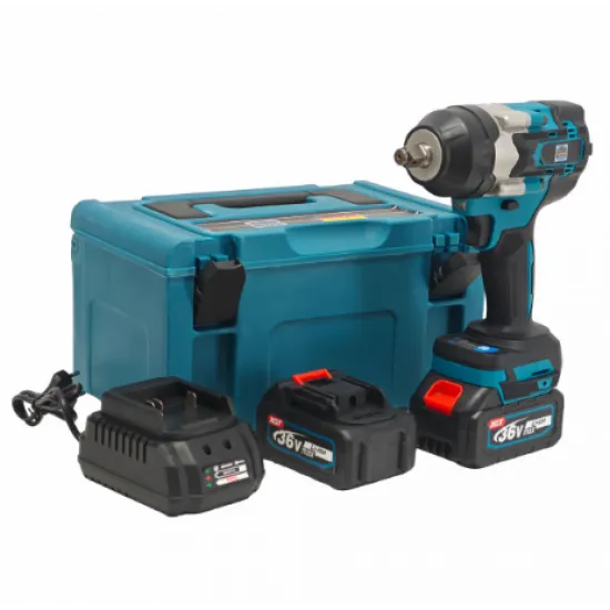 Cheie de Impact Profesională German Meister 36V MAX Brushless 700 Nm, Prindere 1/2", 4 Trepte de Putere, LED Integrat, Acumulator Li-Ion