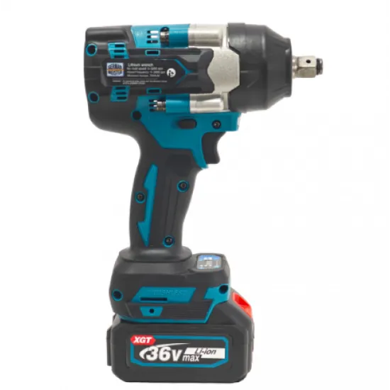 Cheie de Impact Profesională German Meister 36V MAX Brushless 700 Nm, Prindere 1/2", 4 Trepte de Putere, LED Integrat, Acumulator Li-Ion