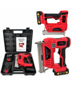Capsator tapiterie cu acumulator, German Meister, model nou, 2 acumulatori 36 v , 5 Ah + 4 Set capse diferite marimi
