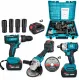 * PROMO* , Trusa 3 piese cu acumulator, German Meister , Masina de insurubat cu impact, Autofiletanta & Polizor unghiular, Model nou