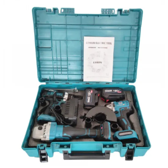 * PROMO* , Trusa 3 piese cu acumulator, German Meister , Masina de insurubat cu impact, Autofiletanta & Polizor unghiular, Model nou