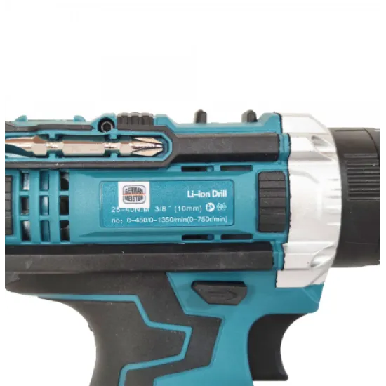 * PROMO* , Trusa 3 piese cu acumulator, German Meister , Masina de insurubat cu impact, Autofiletanta & Polizor unghiular, Model nou