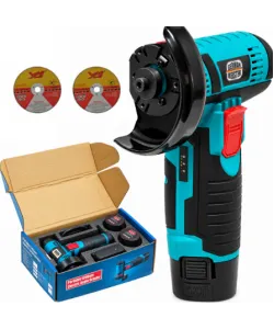 Mini Polizor Unghiular cu Acumulator German Meister 12V, Disc 75 mm, 19.500 RPM, 2 Acumulatori Li-Ion, Incarcator