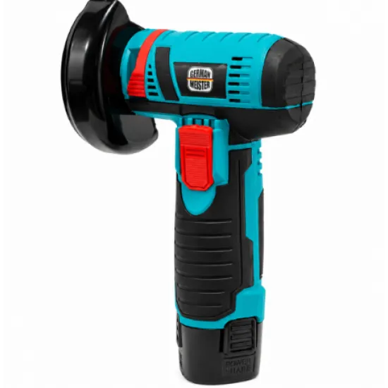 Mini Polizor Unghiular cu Acumulator German Meister 12V, Disc 75 mm, 19.500 RPM, 2 Acumulatori Li-Ion, Incarcator