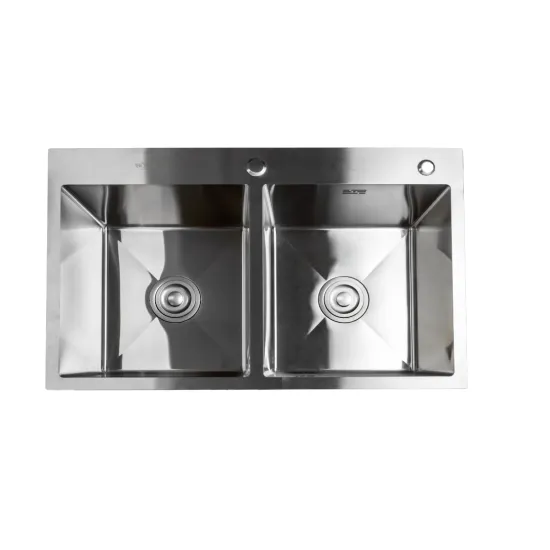 Chiuveta de bucatarie dubla din inox alimentar BH7849DS BOHM Satin 780x490x220 mm