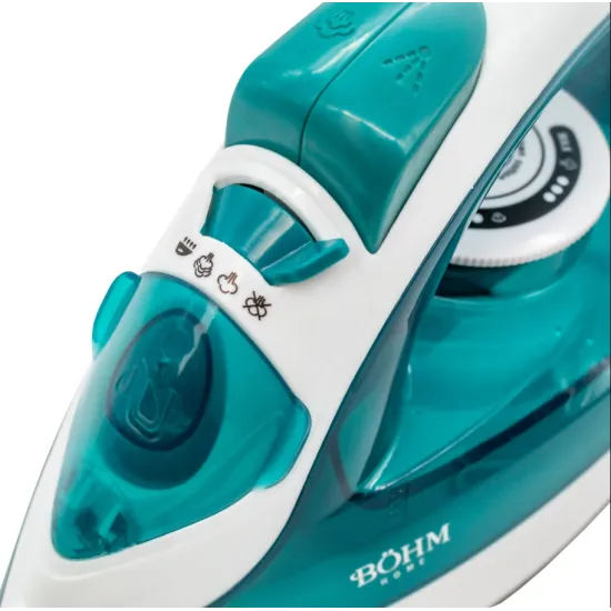 Fier de calcat cu abur BOHM Home BIC-1801BW, 1800W, rezervor 170 ml, talpa ceramica