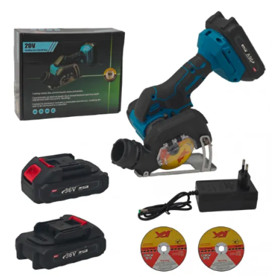 Mini Polizor Circular Multifunctional 3 în 1 German Meister XGT 36V, Acumulator 3Ah, Disc 76 mm, Reglaj Adancime, Racord Aspirare, pentru Metal, Gresie, Piatra și Plastic