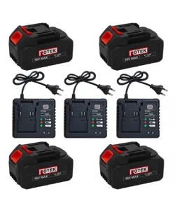 Pachet 4 Acumulatori Rotek Li-Ion 48V MAX 8.0Ah + 3 Încărcătoare Rapide German Meister DC24RA