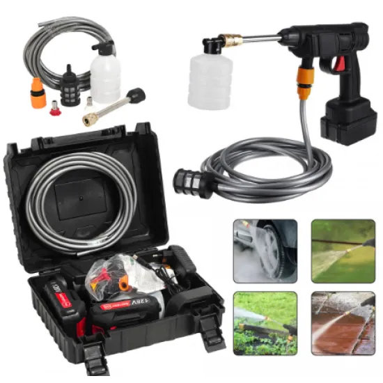Aparat de spalat cu presiune cu acumulator, German Meister, 128 V, 8 Ah, trusa completa, Model nou