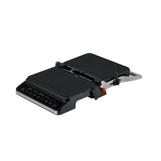 Gratar electric BOHM HOME BEGM160DS, 1600 W, placi detasabile antiaderente, afisaj digital, control tactil