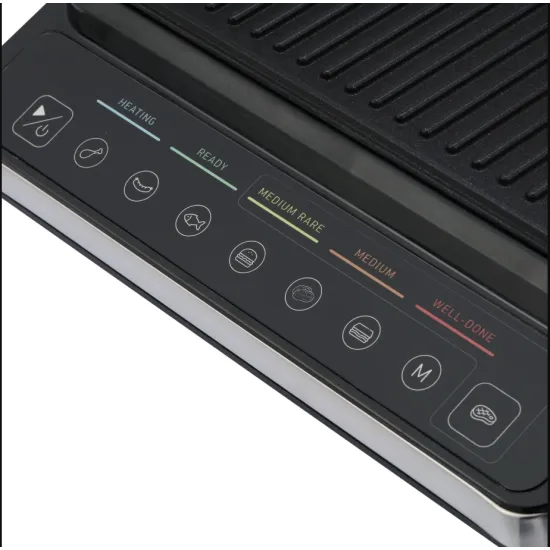 Gratar electric BOHM HOME BEGM160DS, 1600 W, placi detasabile antiaderente, afisaj digital, control tactil