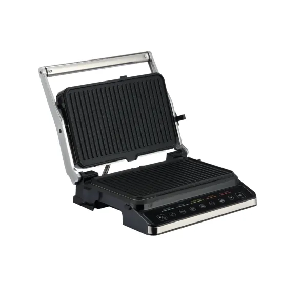 Gratar electric BOHM HOME BEGM160DS, 1600 W, placi detasabile antiaderente, afisaj digital, control tactil