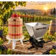 Pachet Teasc Presa Struguri si Fructe ROTOR FP-12, 12 L, lemn masiv de stejar + Zdrobitor Struguri Manual ROTOR HGP-50S, cuva 28L inox