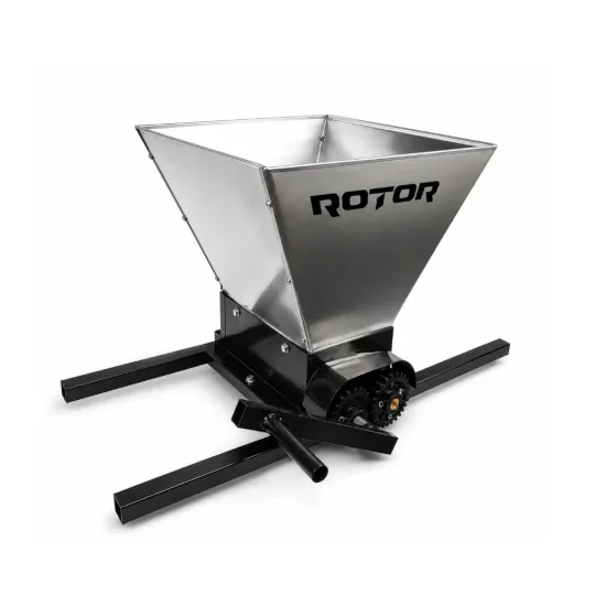 Pachet Teasc Presa Struguri si Fructe ROTOR FP-12, 12 L, lemn masiv de stejar + Zdrobitor Struguri Manual ROTOR HGP-50S, cuva 28L inox