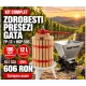 Pachet Teasc Presa Struguri si Fructe ROTOR FP-12, 12 L, lemn masiv de stejar + Zdrobitor Struguri Manual ROTOR HGP-50S, cuva 28L inox