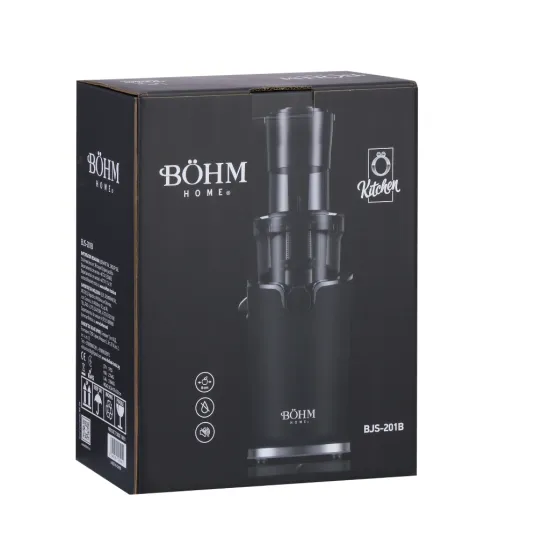 Storcator cu presare la rece BOHM Home BJS-201B, 200W, tub alimentare Ø89 mm, recipient suc 800 ml