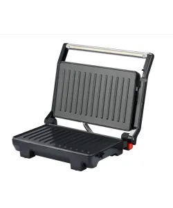 Gratar electric BOHM HOME BEGM100S, 1000 W, placi reversibile grill / plane, deschidere 180°