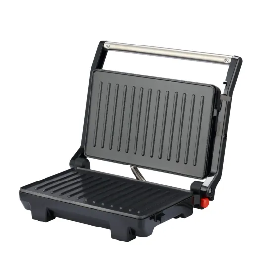 Gratar electric BOHM HOME BEGM100S, 1000 W, placi reversibile grill / plane, deschidere 180°
