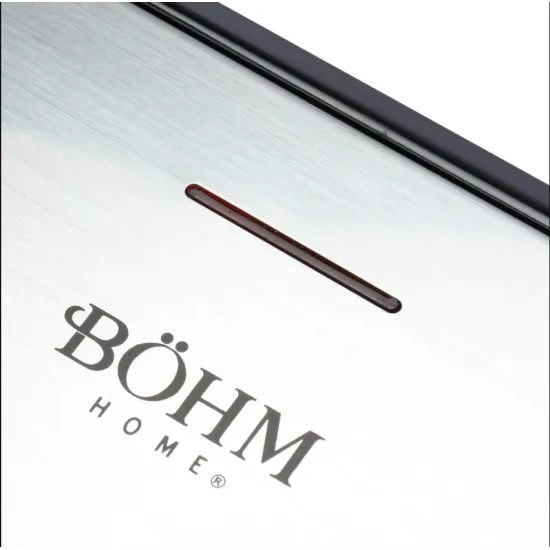 Gratar electric BOHM HOME BEGM100S, 1000 W, placi reversibile grill / plane, deschidere 180°
