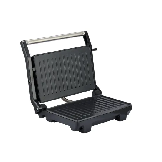 Gratar electric BOHM HOME BEGM100S, 1000 W, placi reversibile grill / plane, deschidere 180°