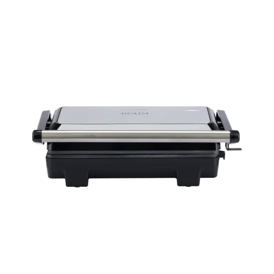 Gratar electric BOHM HOME BEGM100S, 1000 W, placi reversibile grill / plane, deschidere 180°